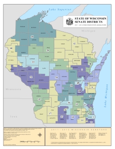 Map of Wisconsin State Senate Districts